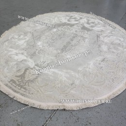 Белый Круглый Ковер Для Гостиной Медальон Дизайн 30533